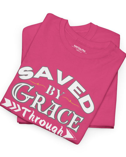 Saved By Grace Through Faith - Adult Gildan Unisex Heavy Cotton T-Shirt