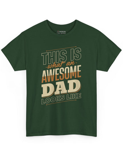 This Is What An Awesome DAD Looks Like – Adult Unisex Heavy Cotton T-Shirt