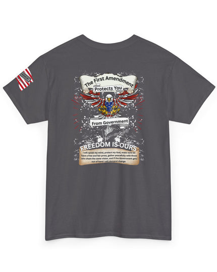 The First Amendment - Protects You From Government – Adult Unisex Heavy Cotton T-Shirt