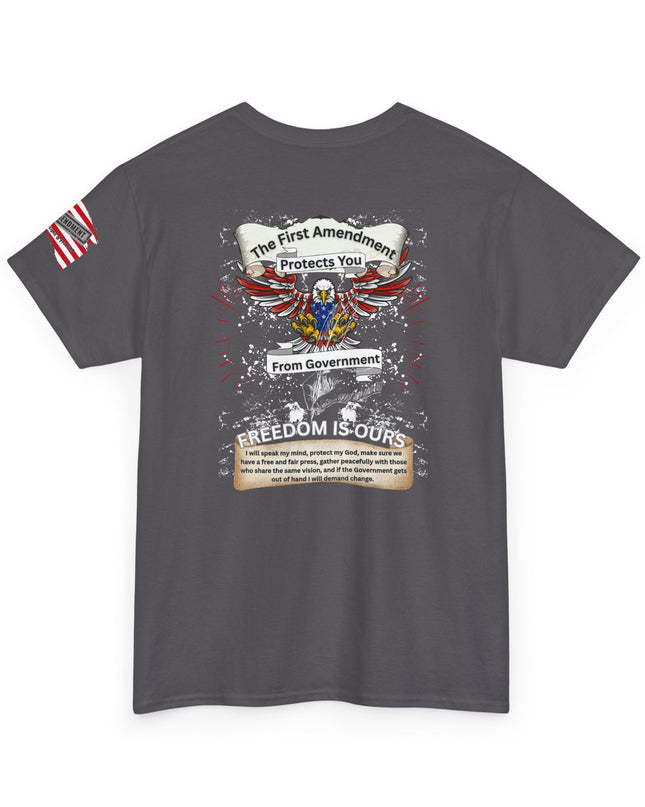 The First Amendment - Protects You From Government – Adult Unisex Heavy Cotton T-Shirt