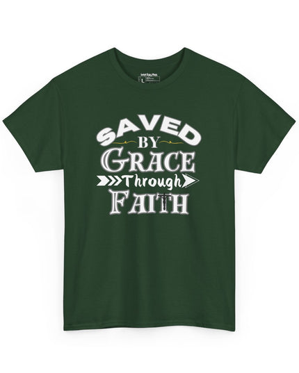 Saved By Grace Through Faith - Adult Gildan Unisex Heavy Cotton T-Shirt