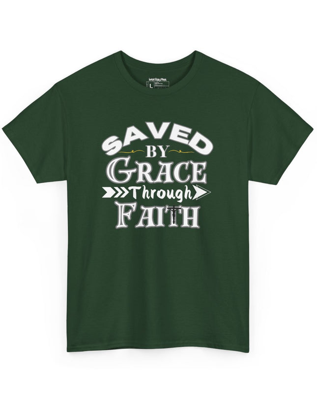 Saved By Grace Through Faith - Adult Gildan Unisex Heavy Cotton T-Shirt