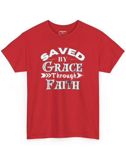 Saved By Grace Through Faith - Adult Gildan Unisex Heavy Cotton T-Shirt
