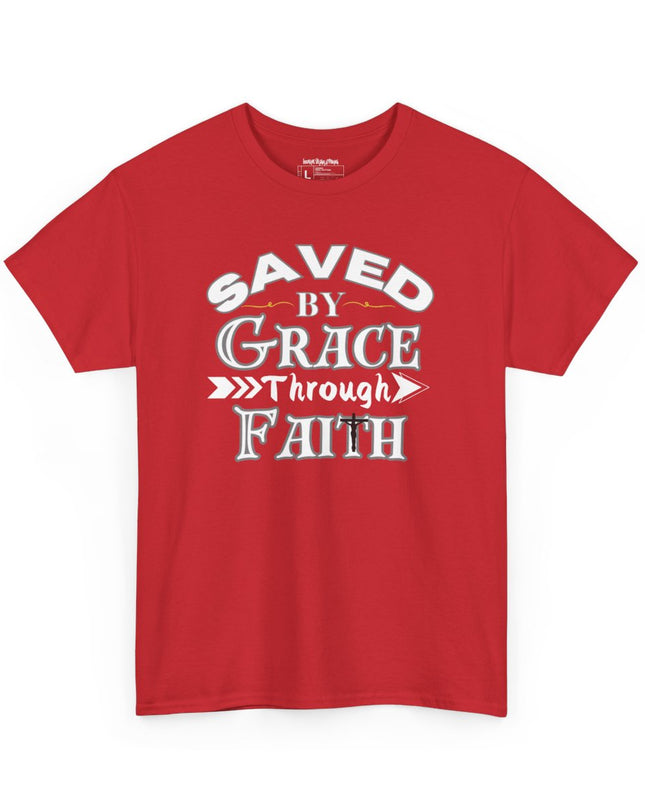 Saved By Grace Through Faith - Adult Gildan Unisex Heavy Cotton T-Shirt