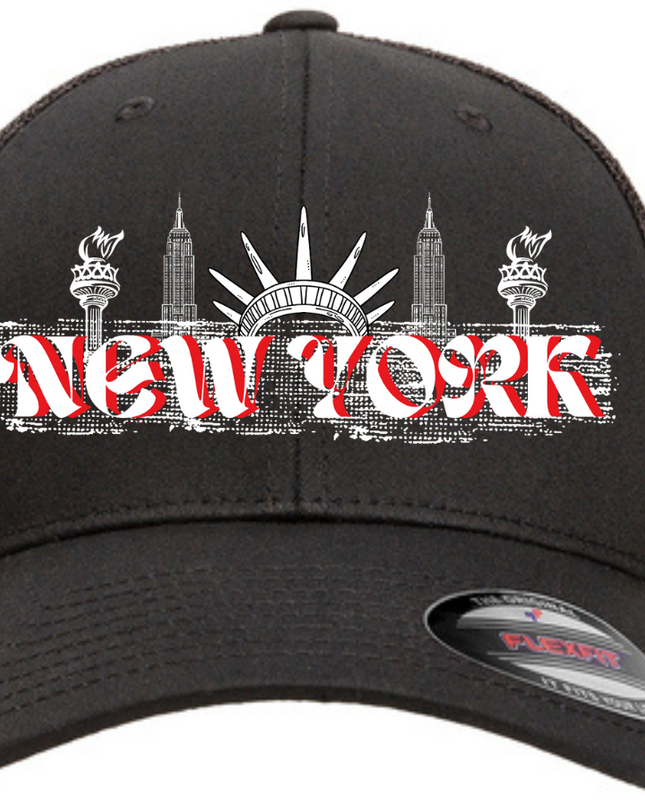 New York - Adult Flexfit Unisex Cool & Dry Sports Hat (Polyester)