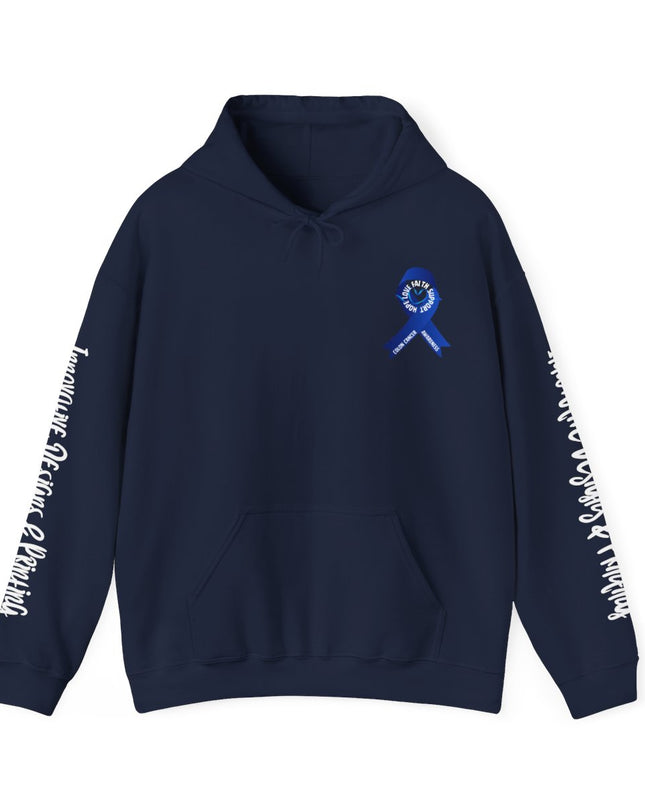 I Wear Blue In March - Colon Cancer Awareness - Unisex Heavy Blend Hoodie