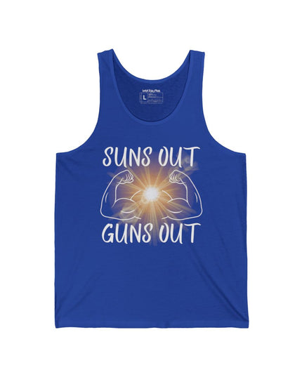 Sun’s Out, Guns Out - Men's Bella+Canvas Jersey Tank Top