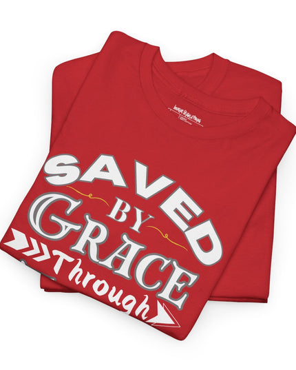Saved By Grace Through Faith - Adult Gildan Unisex Heavy Cotton T-Shirt