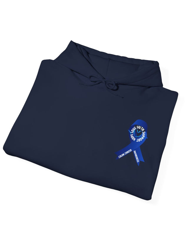 I Wear Blue In March - Colon Cancer Awareness - Unisex Heavy Blend Hoodie