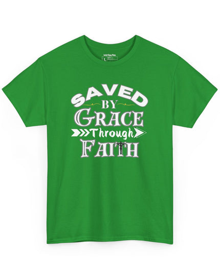 Saved By Grace Through Faith - Adult Gildan Unisex Heavy Cotton T-Shirt