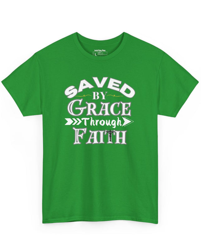 Saved By Grace Through Faith - Adult Gildan Unisex Heavy Cotton T-Shirt