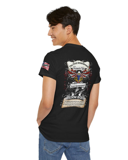 The First Amendment - Protects You From Government – Adult Unisex Heavy Cotton T-Shirt