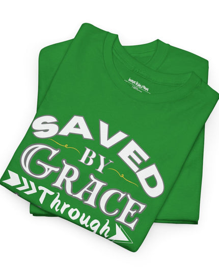 Saved By Grace Through Faith - Adult Gildan Unisex Heavy Cotton T-Shirt