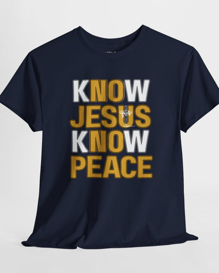 Know Jesus, Know Peace – No Jesus, No Peace -
Adult Gildan Heavy Cotton T-Shirt