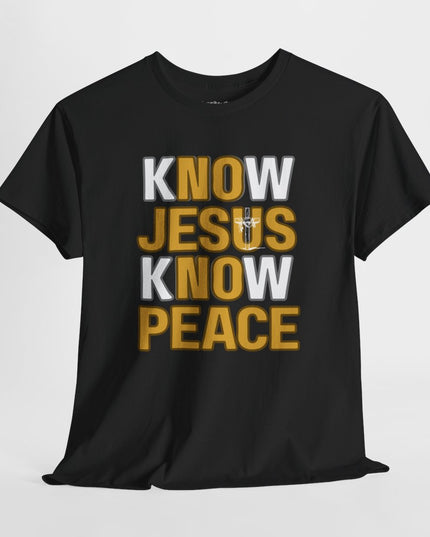 Know Jesus, Know Peace – No Jesus, No Peace -
Adult Gildan Heavy Cotton T-Shirt