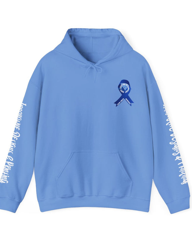 I Wear Blue In March - Colon Cancer Awareness - Unisex Heavy Blend Hoodie