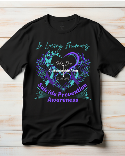 In Loving Memory – Suicide Prevention Awareness Customizable T-Shirt