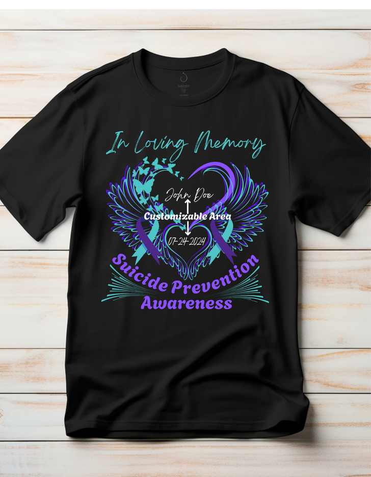 In Loving Memory – Suicide Prevention Awareness Customizable T-Shirt