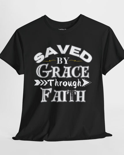 Saved By Grace Through Faith - Adult Gildan Unisex Heavy Cotton T-Shirt