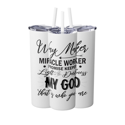 Waymaker - 20oz Stainless Steel Skinny Tumbler with Straw