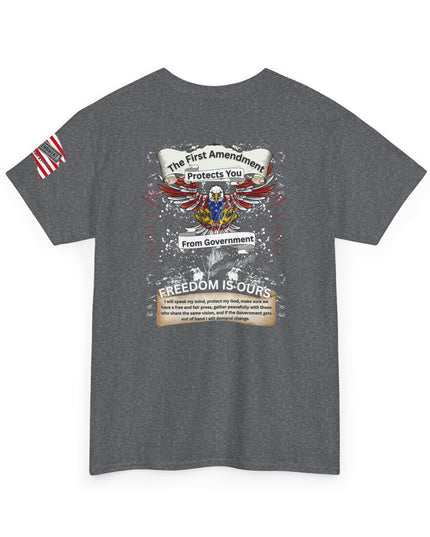 The First Amendment - Protects You From Government – Adult Unisex Heavy Cotton T-Shirt
