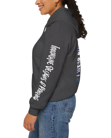 I Wear Blue In March - Colon Cancer Awareness - Unisex Heavy Blend Hoodie