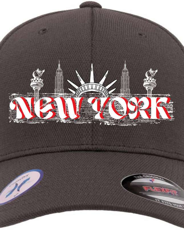 New York - Adult Flexfit Unisex Cool & Dry Sports Hat (Polyester)