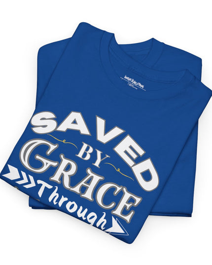 Saved By Grace Through Faith - Adult Gildan Unisex Heavy Cotton T-Shirt