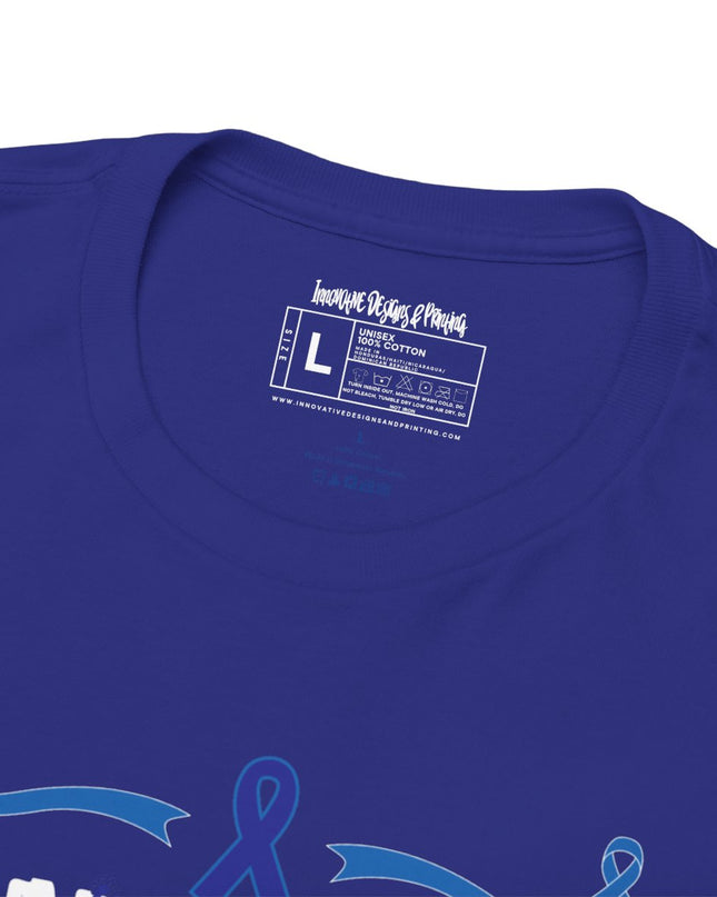 I Wear Blue In March - Colon Cancer Awareness - Adult Unisex T-Shirt