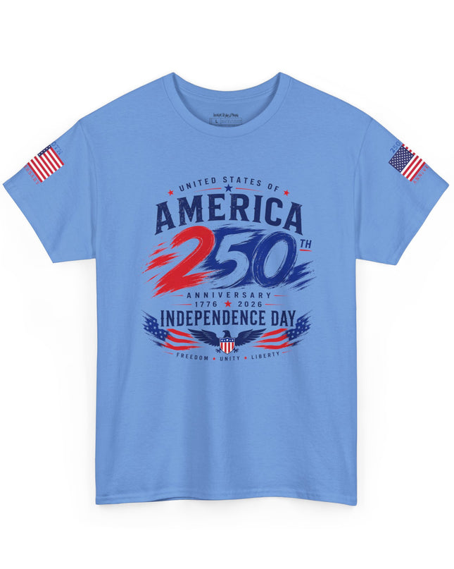 America 250th Anniversary - Independence Day – Patriotic Unisex Heavy Cotton T-Shirt