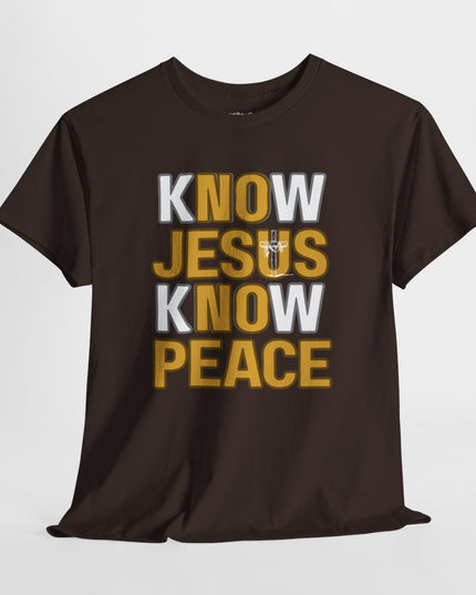 Know Jesus, Know Peace – No Jesus, No Peace -
Adult Gildan Heavy Cotton T-Shirt