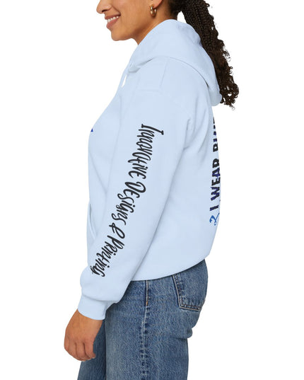 I Wear Blue In March - Colon Cancer Awareness - Unisex Heavy Blend Hoodie
