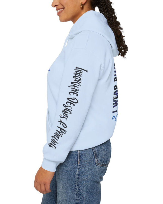 I Wear Blue In March - Colon Cancer Awareness - Unisex Heavy Blend Hoodie