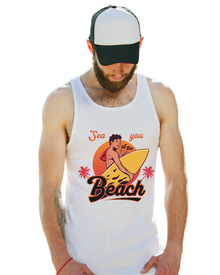 Sea You at the Beach – Bella+Canvas Men’s Jersey Tank Top