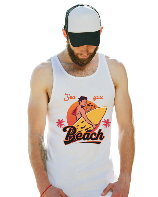 Sea You at the Beach – Bella+Canvas Men’s Jersey Tank Top