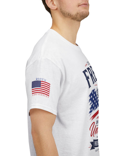 🇺🇸250 Years of Freedom – One Nation Under God – Independence Day Patriotic Unisex Heavy Cotton T-Shirt