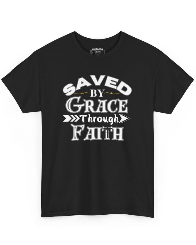 Saved By Grace Through Faith - Adult Gildan Unisex Heavy Cotton T-Shirt