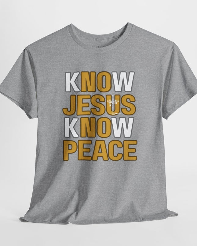 Know Jesus, Know Peace – No Jesus, No Peace -
Adult Gildan Heavy Cotton T-Shirt