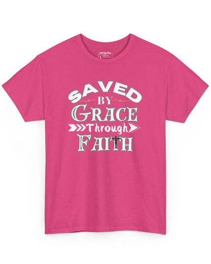 Saved By Grace Through Faith - Adult Gildan Unisex Heavy Cotton T-Shirt