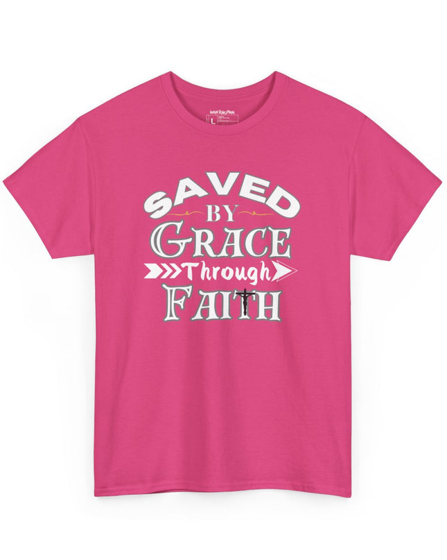 Saved By Grace Through Faith - Adult Gildan Unisex Heavy Cotton T-Shirt