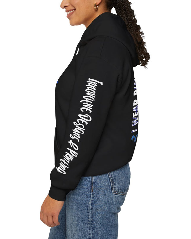I Wear Blue In March - Colon Cancer Awareness - Unisex Heavy Blend Hoodie