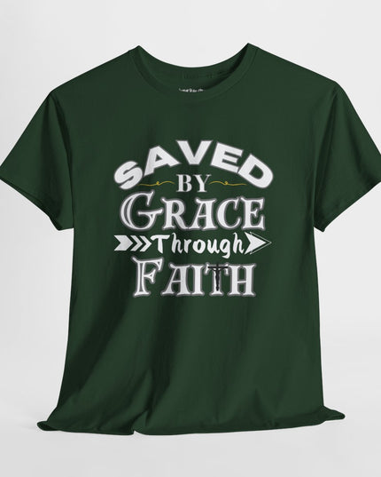 Saved By Grace Through Faith - Adult Gildan Unisex Heavy Cotton T-Shirt