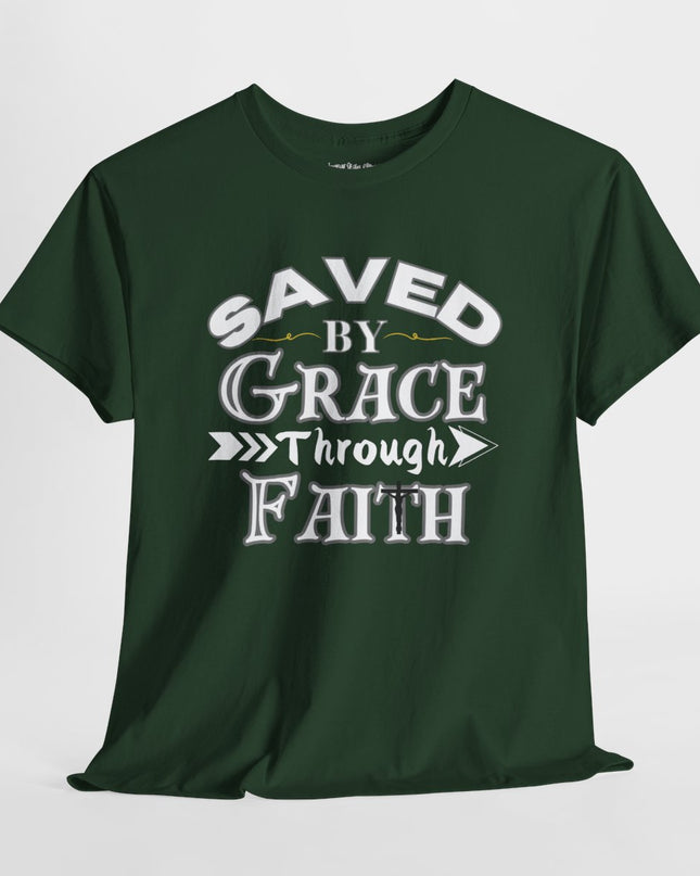 Saved By Grace Through Faith - Adult Gildan Unisex Heavy Cotton T-Shirt
