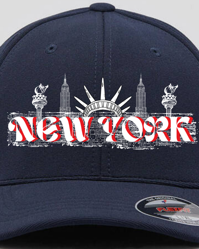 New York - Adult Flexfit Unisex Cool & Dry Sports Hat (Polyester)
