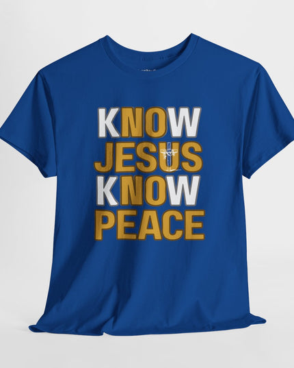 Know Jesus, Know Peace – No Jesus, No Peace -
Adult Gildan Heavy Cotton T-Shirt