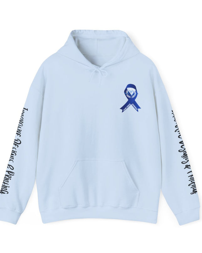 I Wear Blue In March - Colon Cancer Awareness - Unisex Heavy Blend Hoodie