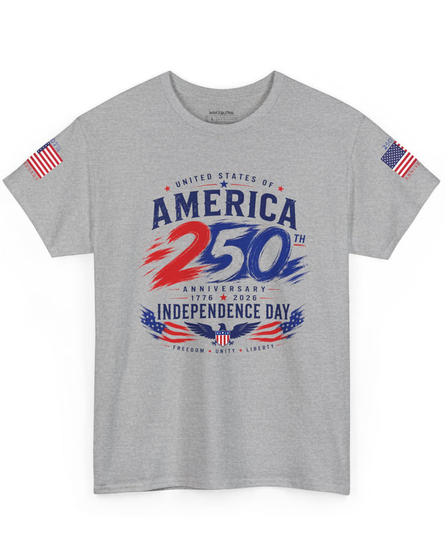 America 250th Anniversary - Independence Day – Patriotic Unisex Heavy Cotton T-Shirt