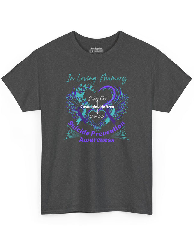 In Loving Memory – Suicide Prevention Awareness Customizable T-Shirt