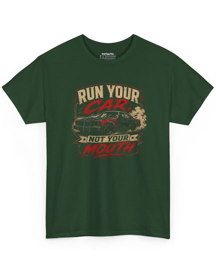 Demolition Derby – Run Your Car, Not Your Mouth – Unisex Heavy Cotton T-Shirt