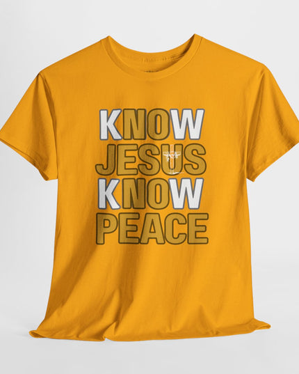 Know Jesus, Know Peace – No Jesus, No Peace -
Adult Gildan Heavy Cotton T-Shirt
